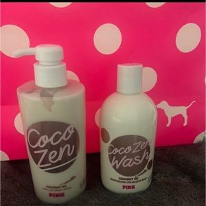VS Pink coco zen body wash 12 oz & 14 to oz body lotion
New and discontinued